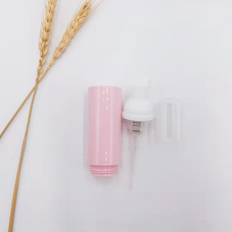 70ml pink cosmetic bottle with foam pump