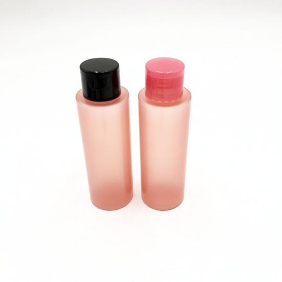 Red Appearance and Dull Polish Cosmetic Bottles